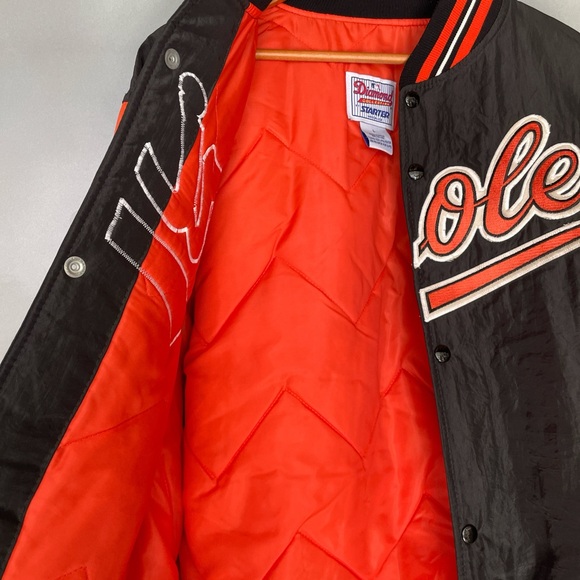 VTG 90’s STARTER Baltimore Orioles MLB Baseball Orange/Black Jacket Size Large - Picture 5 of 8
